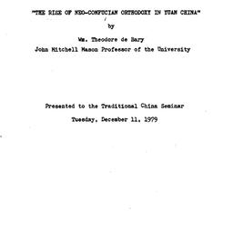 Speaker's paper, 1979-1...