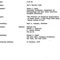 Minutes, 1970-04-14. Tradit...