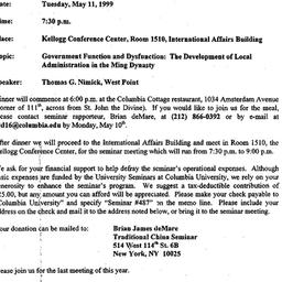 Announcements, 1999-05-11. ...