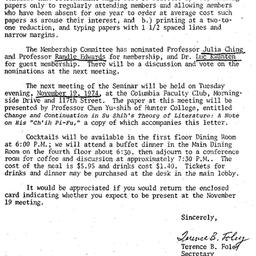 Announcements, 1974-10-25. ...