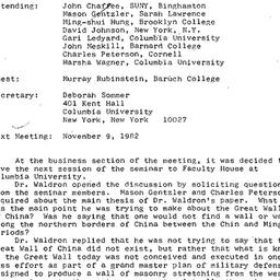 Minutes, 1982-10-12. Tradit...