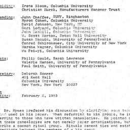 Minutes, 1982-12-14. Tradit...