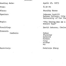 Minutes, 1973-04-17. Tradit...