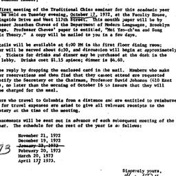 Announcements, 1972-09-27. ...