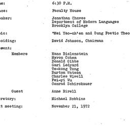 Minutes, 1972-10-17. Tradit...