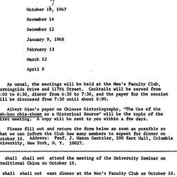Announcements, 1967-09-28. ...