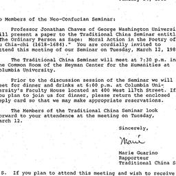 Announcements, 1985-01-24. ...