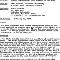 Minutes, 1984-12-11. Tradit...