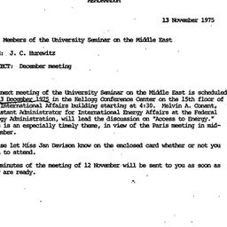 Announcements, 1975-11-13. ...