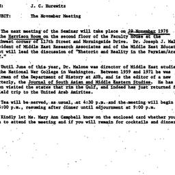 Announcements, 1978-11-06. ...