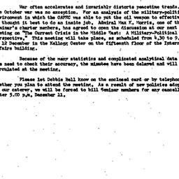 Announcements, 1973-12-12. ...