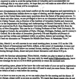 Announcements, 2001-03-06. ...