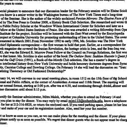 Announcements, 2001-02-14. ...