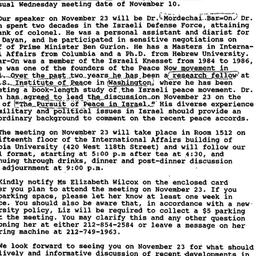 Announcements, 1993-10-25. ...