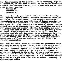 Announcements, 1994-08-30. ...