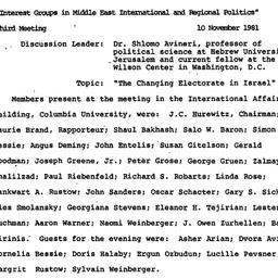 Minutes, 1981-11-10. The Mi...