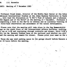 Announcements, 1983-12-07. ...