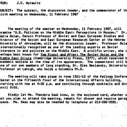 Announcements, 1987-01-15. ...