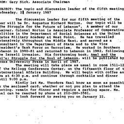 Announcements, 1986-12-19. ...