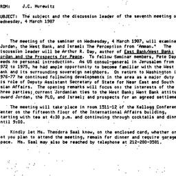 Announcements, 1987-02-12. ...