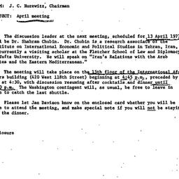 Announcements, 1977-03-11. ...