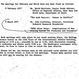 Announcements, 1977-01-19. ...