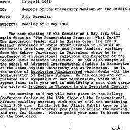 Announcements, 1981-04-13. ...