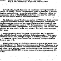 Announcements, 1993-05-14. ...