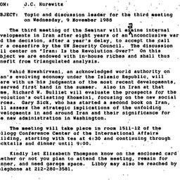 Announcements, 1988-10-07. ...