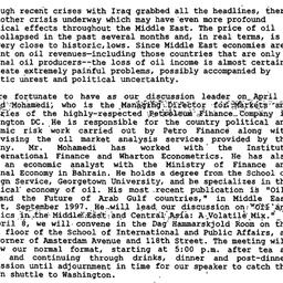 Announcements, 1998-04-08. ...