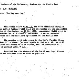 Announcements, 1972-04-20. ...