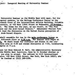 Announcements, 1971-10-04. ...