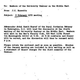 Announcements, 1972-01-20. ...