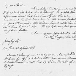[Document, 1818 April 22]