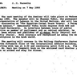 Announcements, 1980-04-21. ...