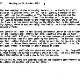 Announcements, 1979-09-17. ...