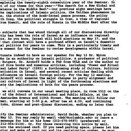 Announcements, 1999-04-22. ...