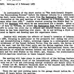 Announcements, 1983-02-09. ...