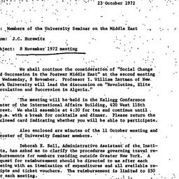 Announcements, 1972-10-23. ...