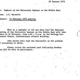 Announcements, 1973-01-25. ...