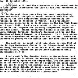 Announcements, 1991-10-16. ...