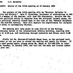 Announcements, 1985-12-17. ...