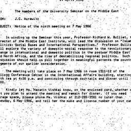 Announcements, 1986-04-14. ...