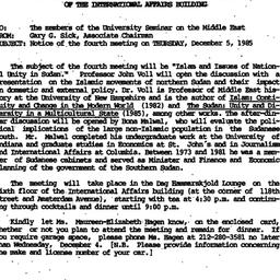 Announcements, 1985-12-05. ...