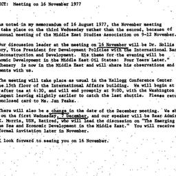Announcements, 1977-10-18. ...