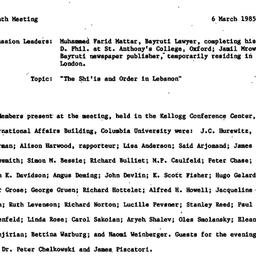 Minutes, 1985-03-06. The Mi...