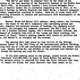 Announcements, 1985-03-06. ...