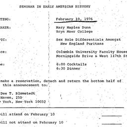 Announcements, 1976-02-10. ...