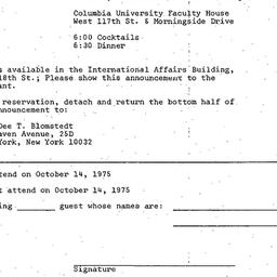 Announcements, 1975-10-14. ...