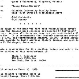 Announcements, 1979-03-13. ...